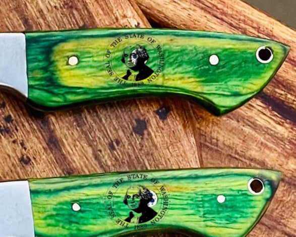 The Dahlia | 5-Piece Chef Knife Set + Leather Roll All Variations - Troy Blades