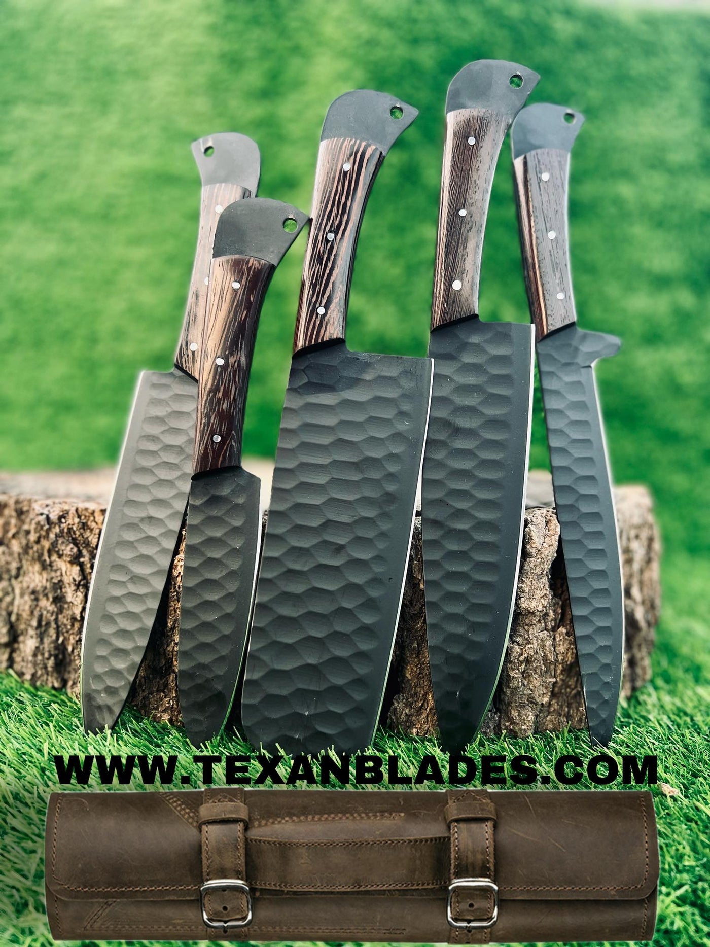 The Valhalla Variations  | 5-Piece Set + Leather Roll - Troy Blades