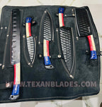 The Texan Scorpion | 5-Piece Set + Leather Roll - Troy Blades