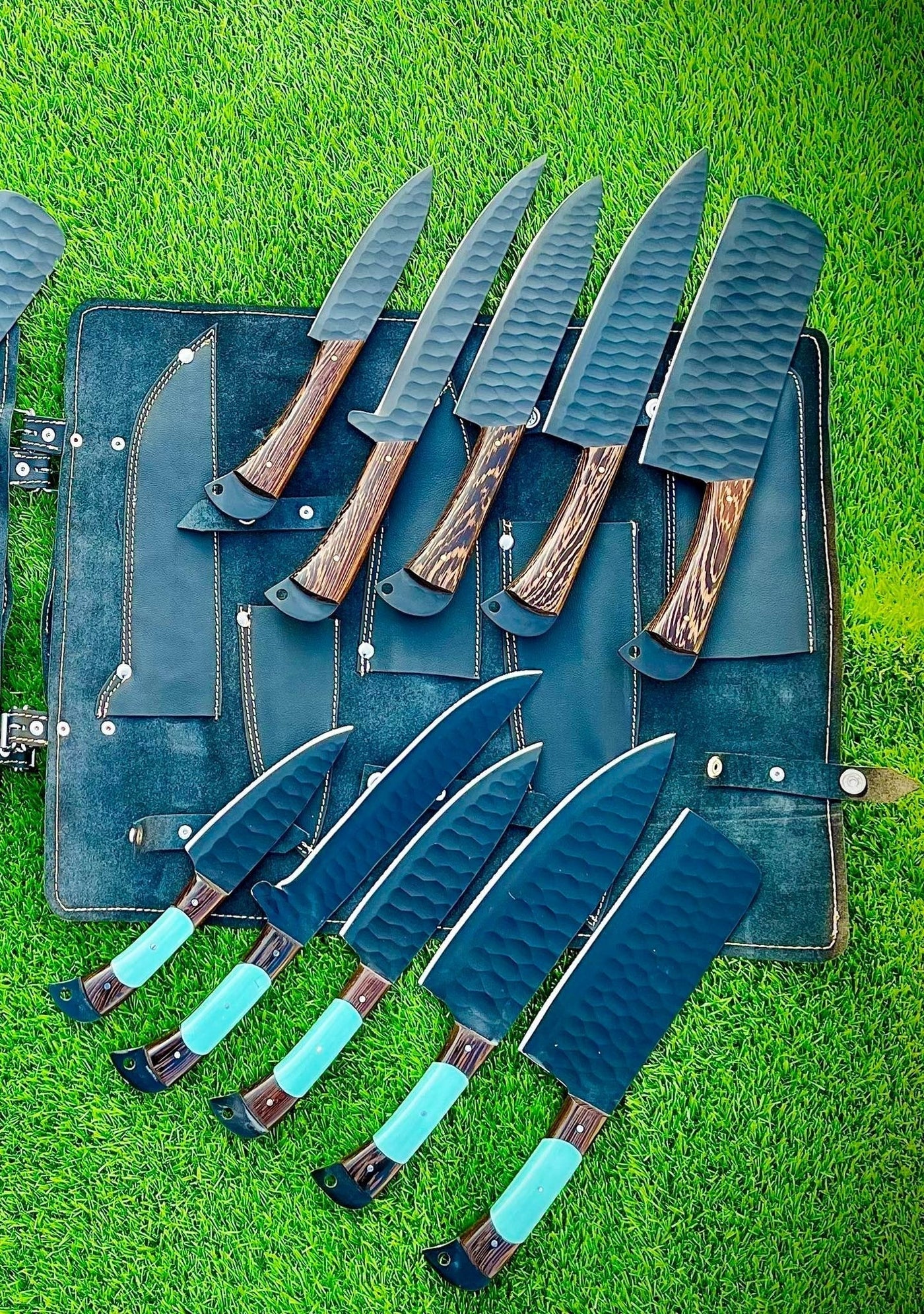 The Valhalla Variations  | 5-Piece Set + Leather Roll - Troy Blades