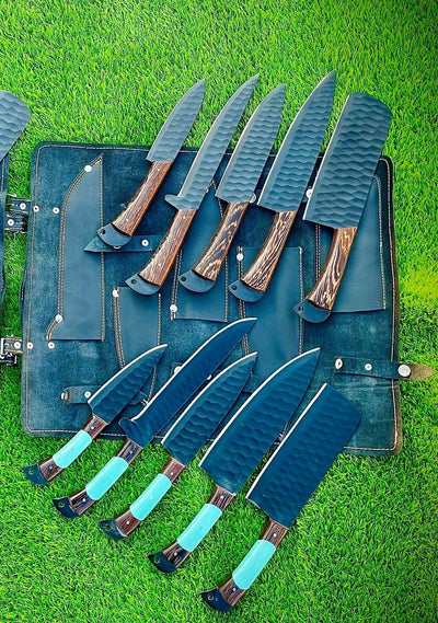 The Valhalla Variations  | 5-Piece Set + Leather Roll - Troy Blades