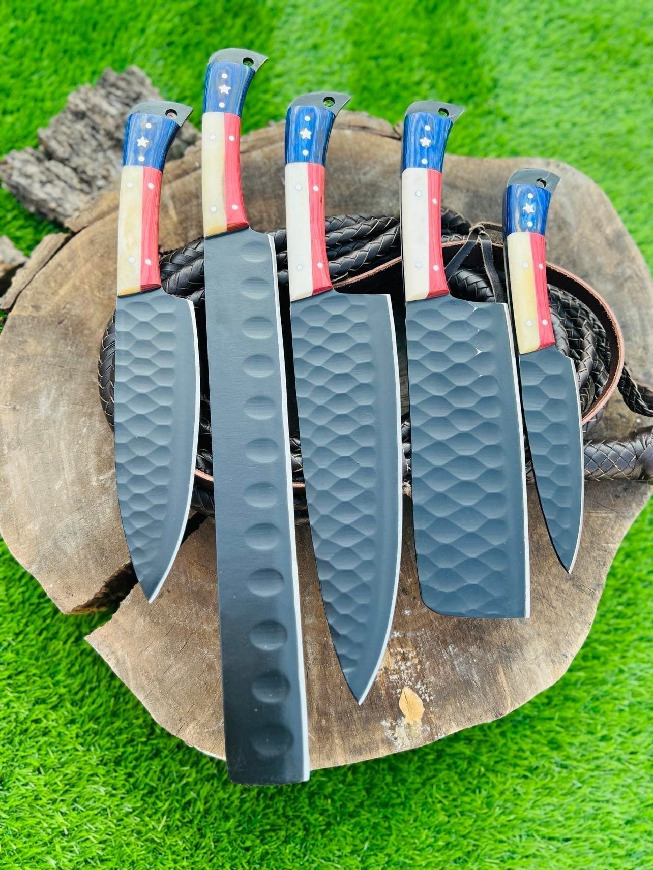 The Texan Scorpion | 5-Piece Set + Leather Roll - Troy Blades