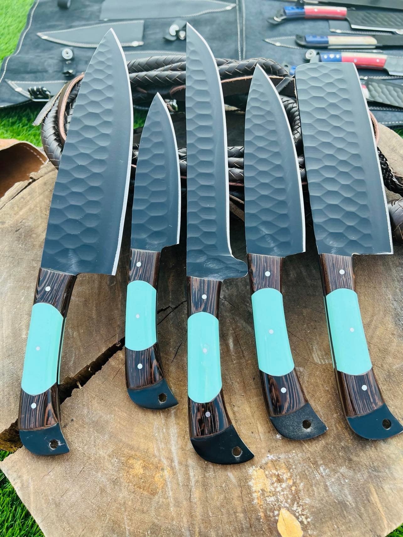 The Valhalla Variations  | 5-Piece Set + Leather Roll - Troy Blades