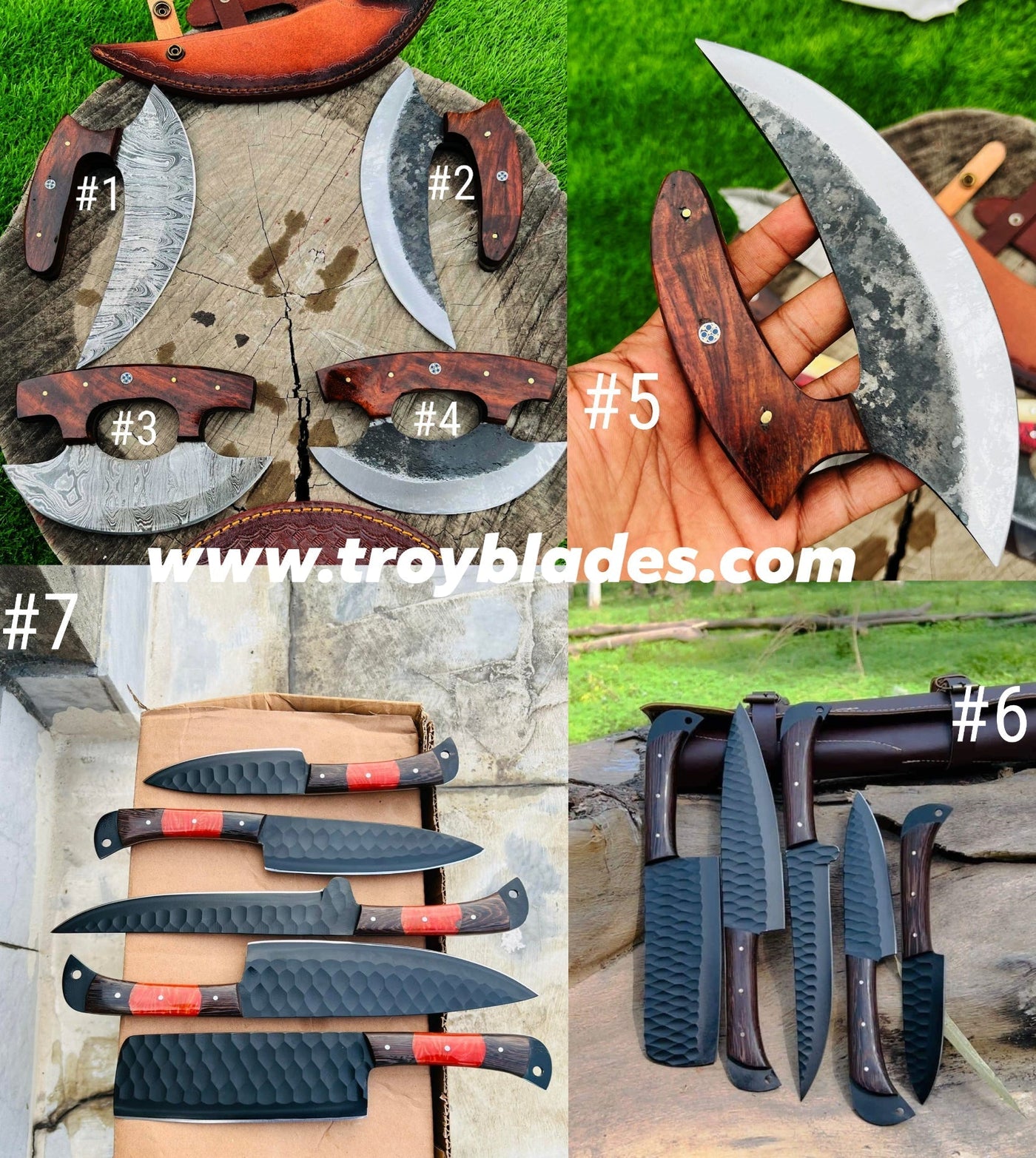 Handmade Kitchen | BBQ Sets | Ulu Knife | Pizza Cutter - Troy Blades
