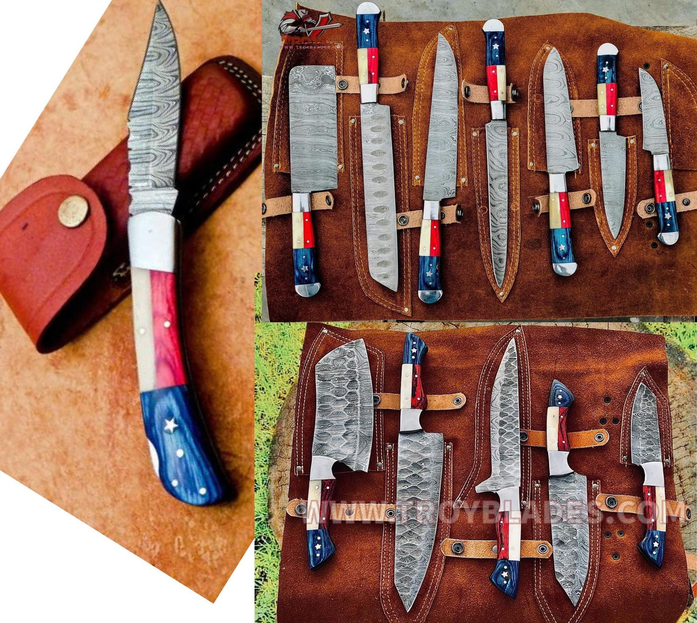 Texas Handles Buy One set and Get One Pocket Knife Free - Troy Blades