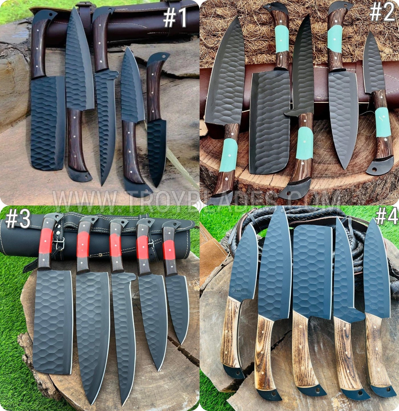 Handmade Kitchen Set / BBQ Set / Chef Set / Christmas Gifts - Troy Blades