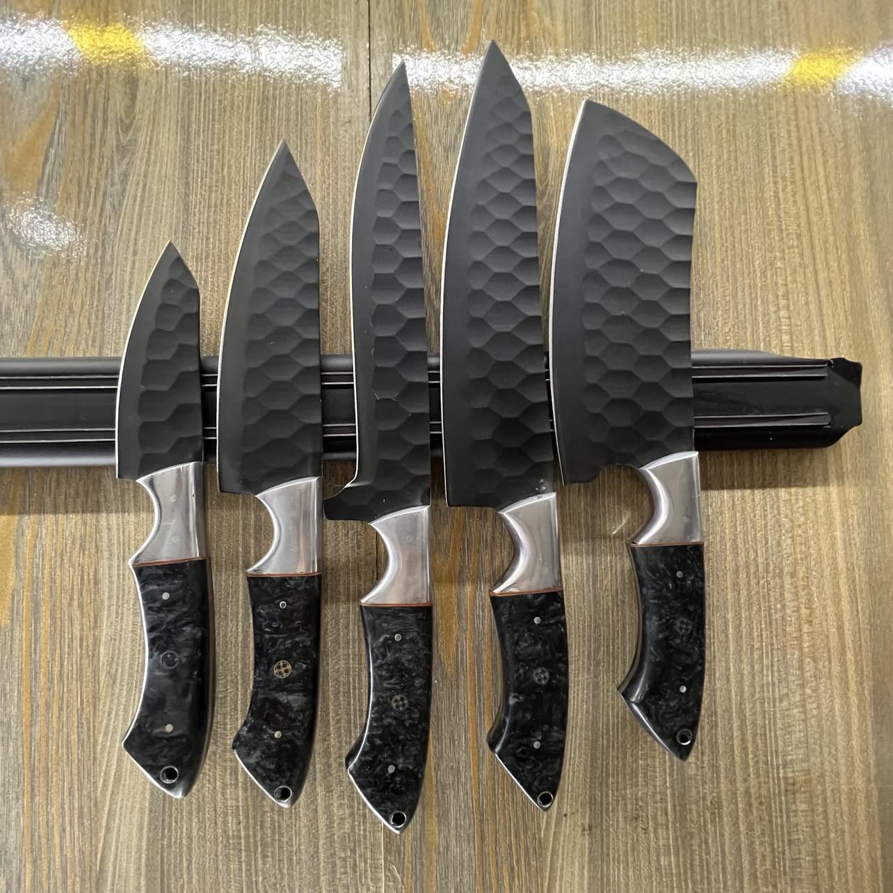 Dahlia BBQ/Kitchen Sets  | 5-Piece Set + Leather Roll - Troy Blades
