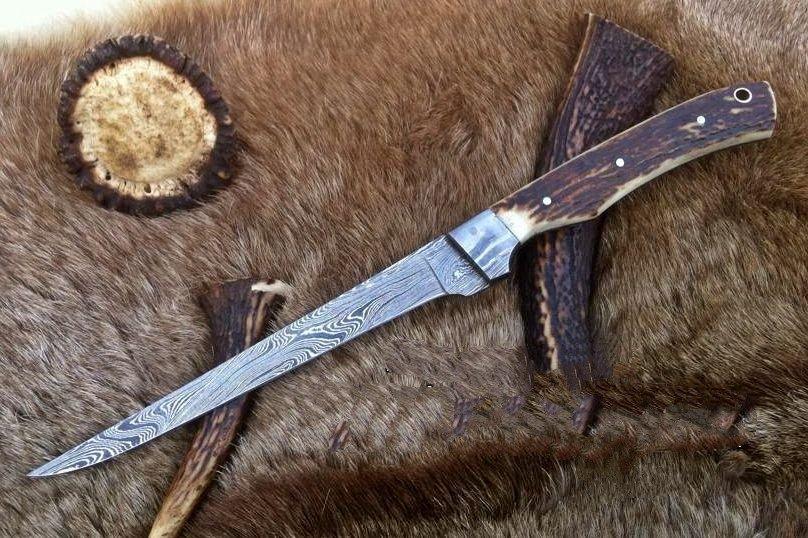 Hand Made Damascus Fillet Knife - Troy Blades