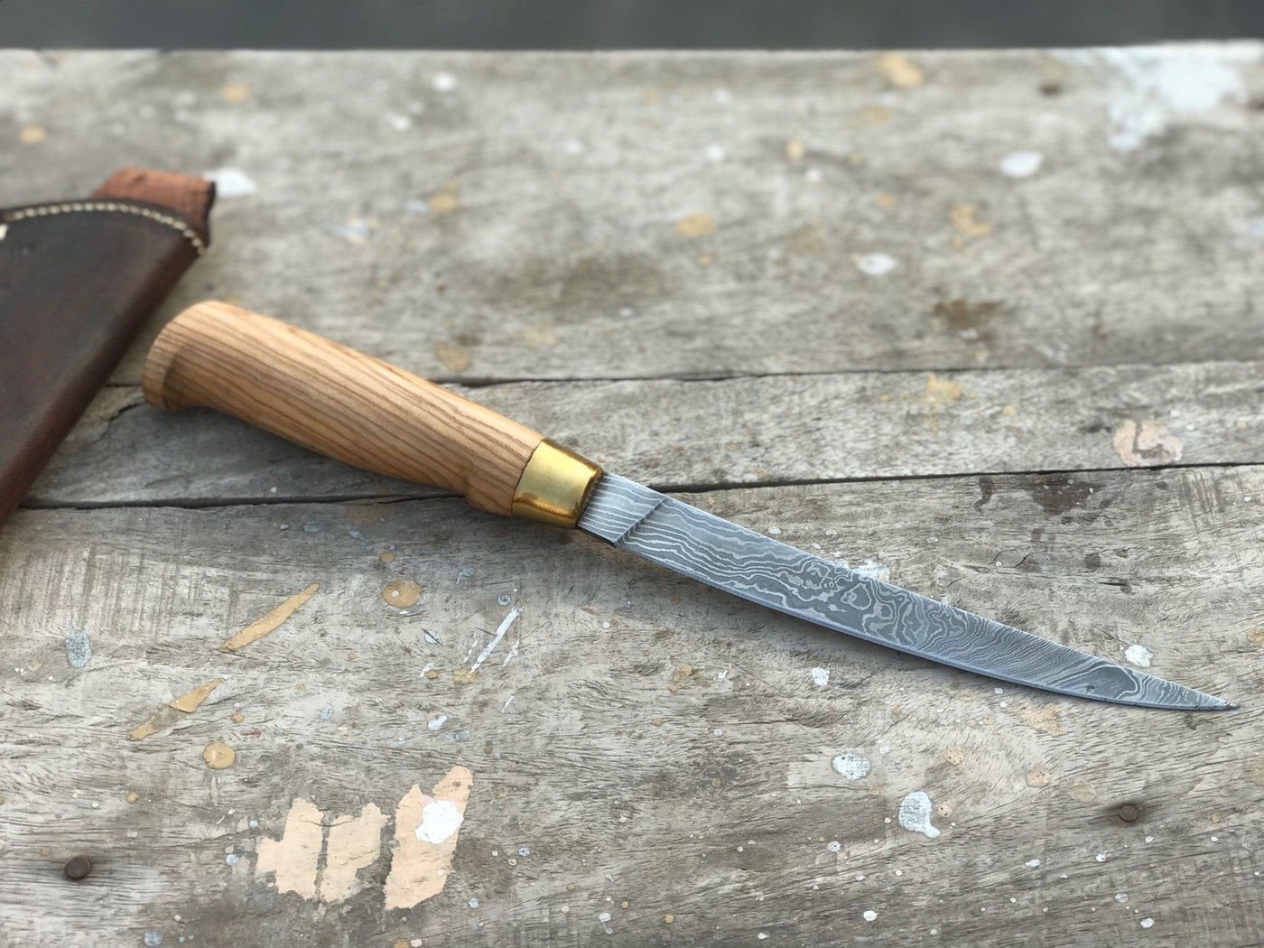 Standard Handmade Damascus fillet knife - Troy Blades