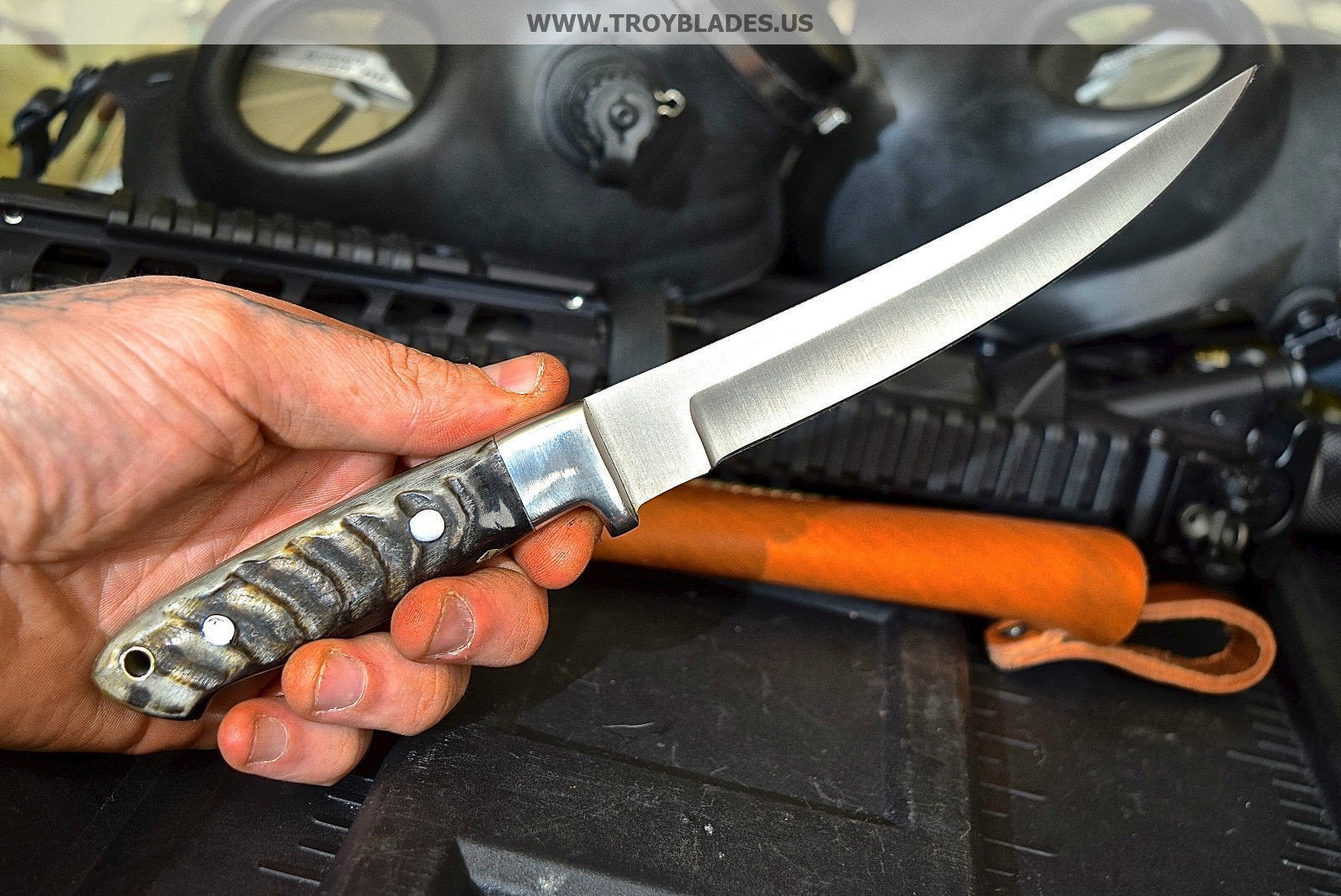 Custom Handmade High carbon steel fishing knife - Troy Blades