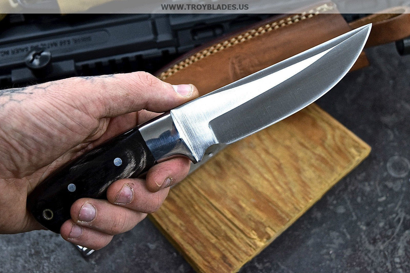 Custom Handmade High Carbon Steel Bush-craft knife - Troy Blades