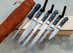 Handmade knives set of cleaver brisket chef and fi - Troy Blades