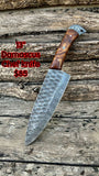 Custom Handmade Damascus Valhalla Set with steaks