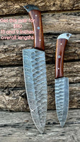 Custom Handmade Damascus Valhalla Set with steaks