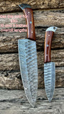 Custom Handmade Damascus Valhalla Set with steaks