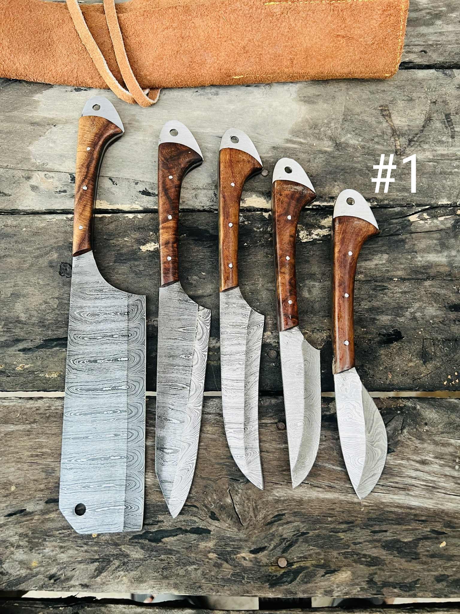 Christmas Special Gift Items Handmade Damascus BBQ set