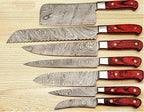 Beautiful Custom Handmade Damascus kitchen knives set - Troy Blades