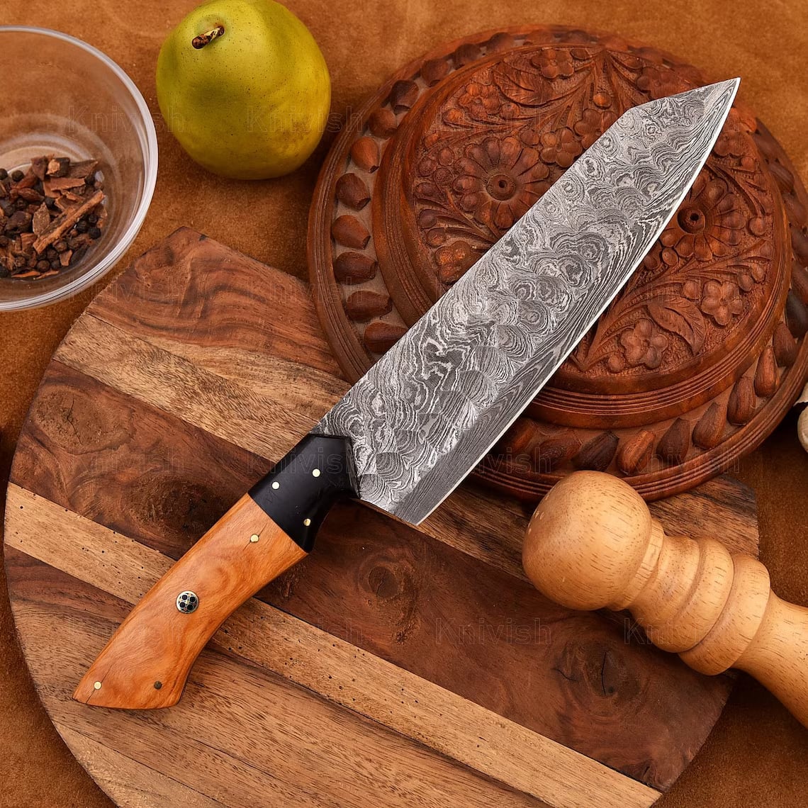 Handmade Damascus 13” chef knife
