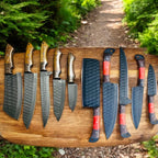 Custom Handmade D2 Steel 5pcs Kitchen Sets - Troy Blades