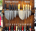 Custom Handmade D2 etched steel 5pcs Kitchen Sets - Troy Blades