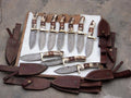 Custom Handmade Damascus Antler Handle Bowie Deal - Troy Blades
