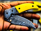 Happy Deal of Custom Handmade Damascus Pocket Folding Knives - Troy Blades