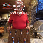 Custom Handmade Damascus Texas Flag Handles Knives set of 7 - Troy Blades