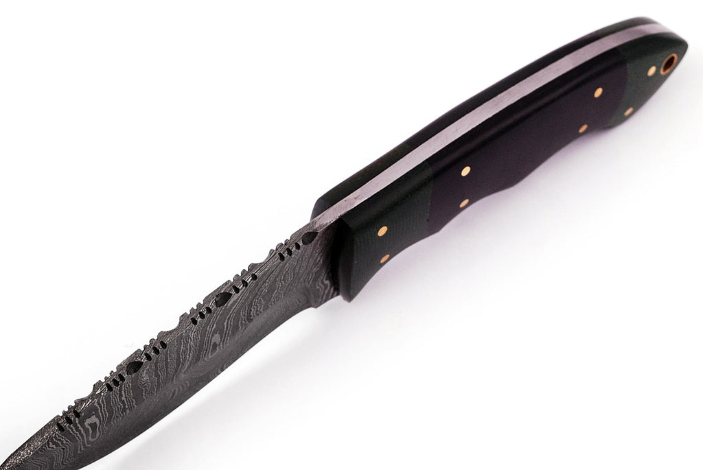 Custom handmade Damascus hunting skinning knife - Troy Blades