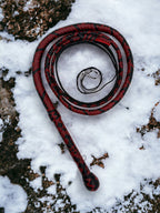 Handmade Bordeaux/Black Color Kangaroo Leather Indiana Jones-style Whip - Troy Blades