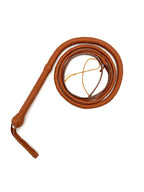 Handmade Tan Color Kangaroo Leather Indiana Jones-style Whip - Troy Blades