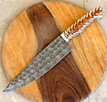 Personalized Custom PineCone Handle 13 Inches Damascus Chef Knife Troy Blades
