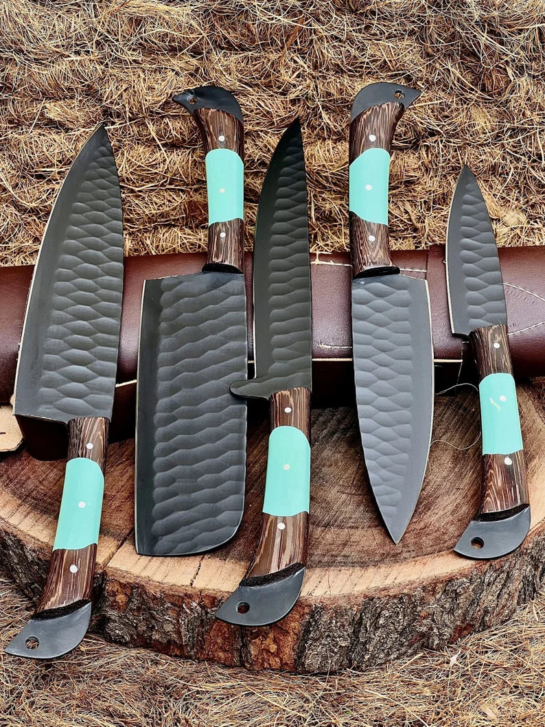 The Valhalla- WTW  | 5-Piece Set + Leather Roll - Troy Blades