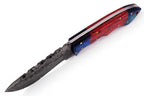 Custom handmade Damascus hunting skinning knife - Troy Blades