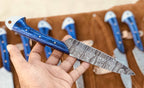 Beautiful Custom Handmade Damascus BBQ/kitchen knives - Troy Blades
