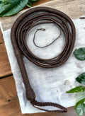 Handmade Chocolate Color Kangaroo Leather Indiana Jones-style Whip - Troy Blades