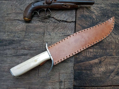 BIG gaucho forged custom knife classic rangers bowie  frontier civil war cowboy carbon steel handmade rustic hunter edc - Troy Blades