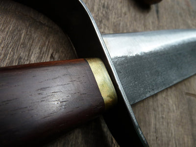 forged custom knife classic d guard bowie  civil war style carbon steel handmade small sword machete - Troy Blades