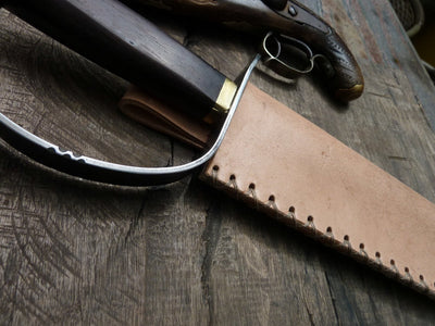 forged custom knife classic d guard bowie  civil war style carbon steel handmade small sword machete - Troy Blades