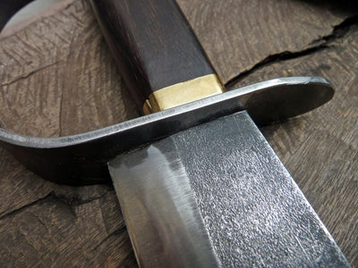 forged custom knife classic d guard bowie  civil war style carbon steel handmade small sword machete - Troy Blades