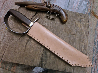 forged custom knife classic d guard bowie  civil war style carbon steel handmade small sword machete - Troy Blades
