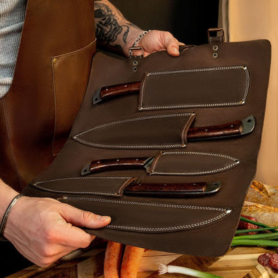 The Valhalla | 5-Piece Chef Knife Set + Leather Roll