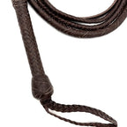 Handmade Chocolate Color Kangaroo Leather Indiana Jones-style Whip - Troy Blades