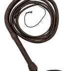 Handmade Chocolate Color Kangaroo Leather Indiana Jones-style Whip - Troy Blades