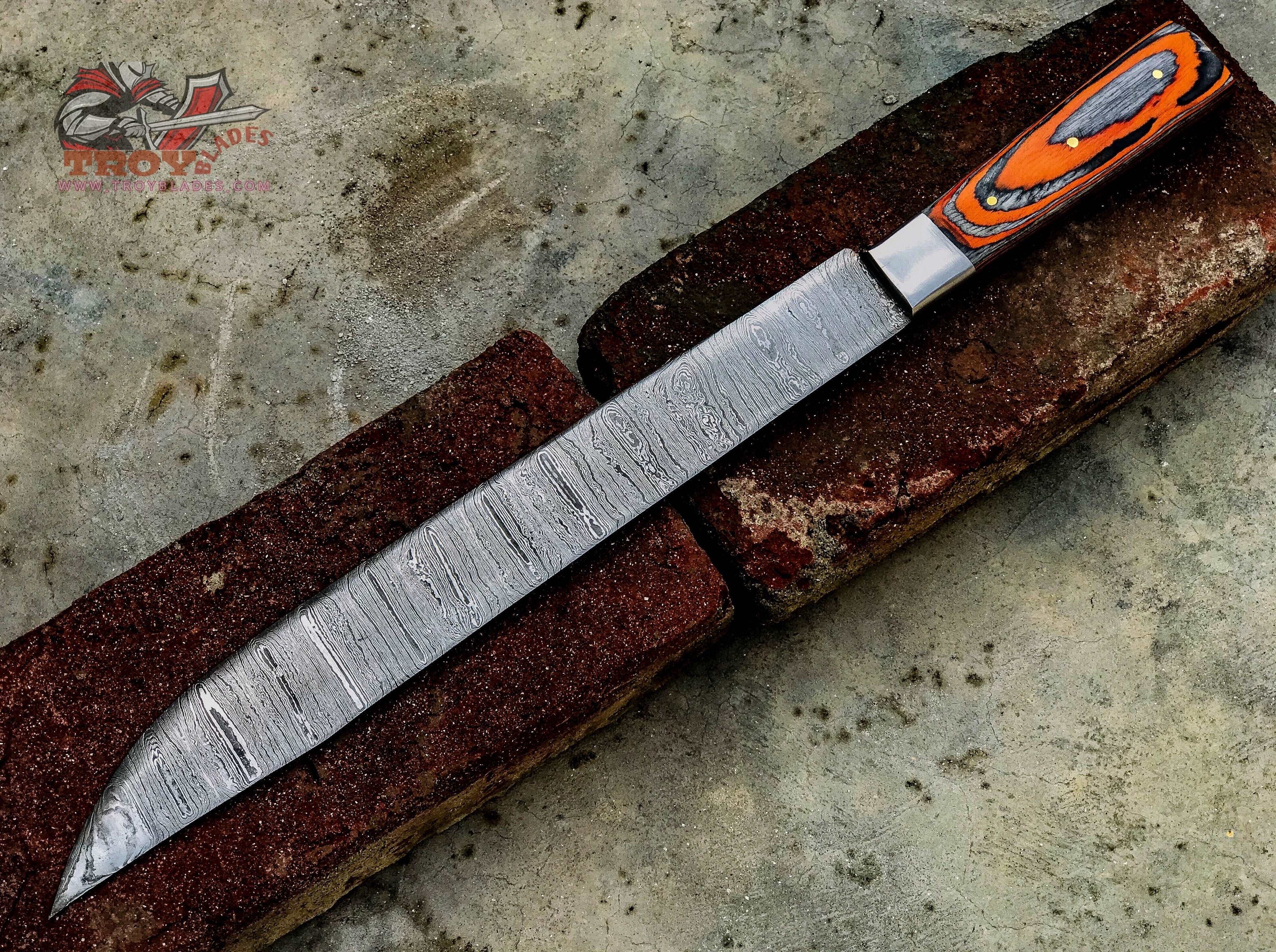 17” Custom Handmade Damascus Brisket knife - Troy Blades