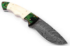 Custom handmade Damascus hunting skinning knife - Troy Blades