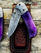 Happy Deal of Custom Handmade Damascus Pocket Folding Knives - Troy Blades