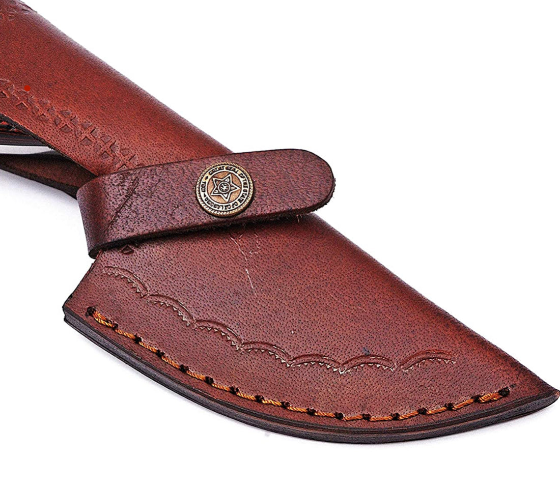 7.5” Overall Brand New US Flag handle hunting skinning Gut hook knife - Troy Blades