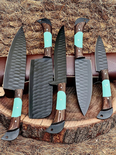 The Valhalla- WTW  | 5-Piece Set + Leather Roll - Troy Blades
