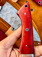 HAND FORGED DAMASCUS STEEL CHEF KNIFE Set Kitchen Knives -Pro5 - Troy Blades