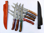 Buy One Get One Free Epoxy Pinecone Handles CUSTOM HANDMADE DAMASCUS FILLET KNIFE - Troy Blades